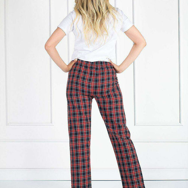 Trendy Checkered Sleep Set for Fashion-Forward Women