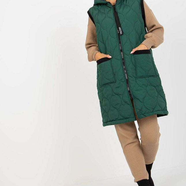 Parisian Charm Quilted Hooded Vest for Urban Explorers