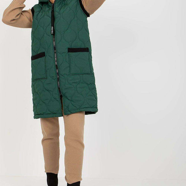 Parisian Charm Quilted Hooded Vest for Urban Explorers
