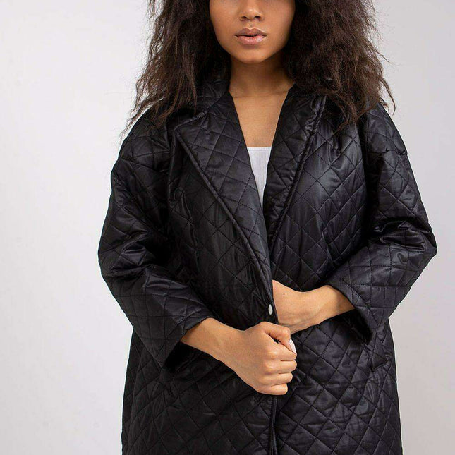 Modern Quilted Winter Jacket with Snap Fasteners