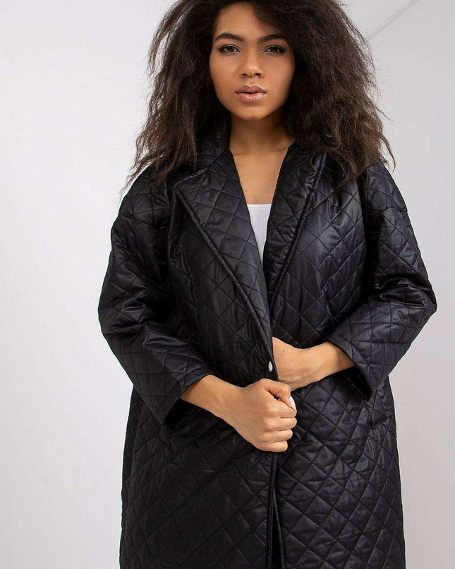 Modern Quilted Winter Jacket with Snap Fasteners