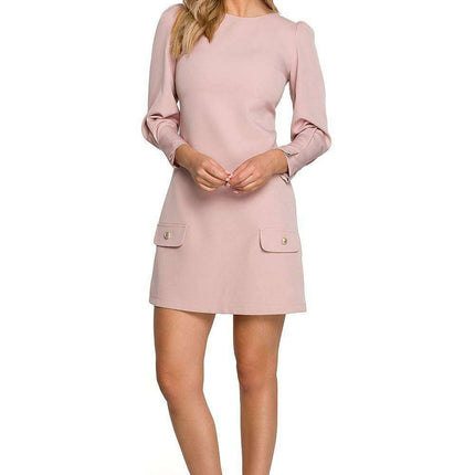 Chic Mini Dress with Stylish Metal Details