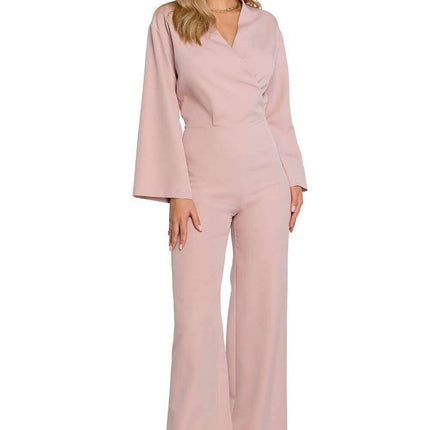 Chic Wide-Legged Jumpsuit with Flared Sleeves