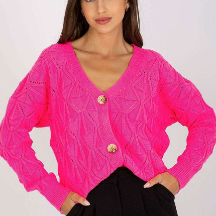 Ladies Parisian Openwork Button Down Sweater Chic Everyday