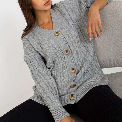 Parisian Chic Buttoned Sweater Soft Knit Cozy Warm Style