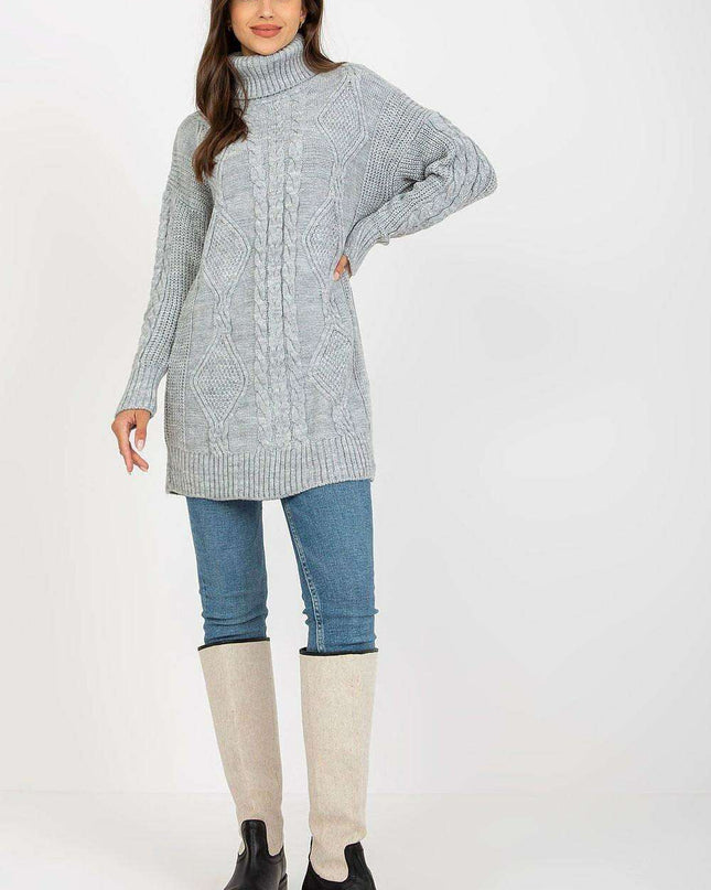 Parisian Chic Turtleneck Sweater Cozy Knit Boucle Blend