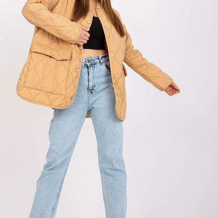 Quilted Parisian Jacket With Press Studs for Women Chic