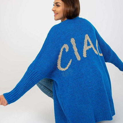 Chic Lettered Knit Cardigan for Effortless Style
