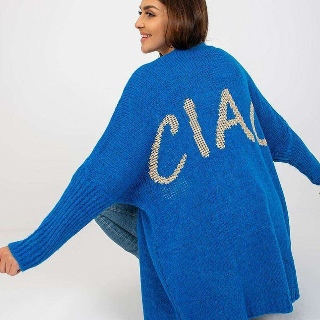 Chic Lettered Knit Cardigan for Effortless Style