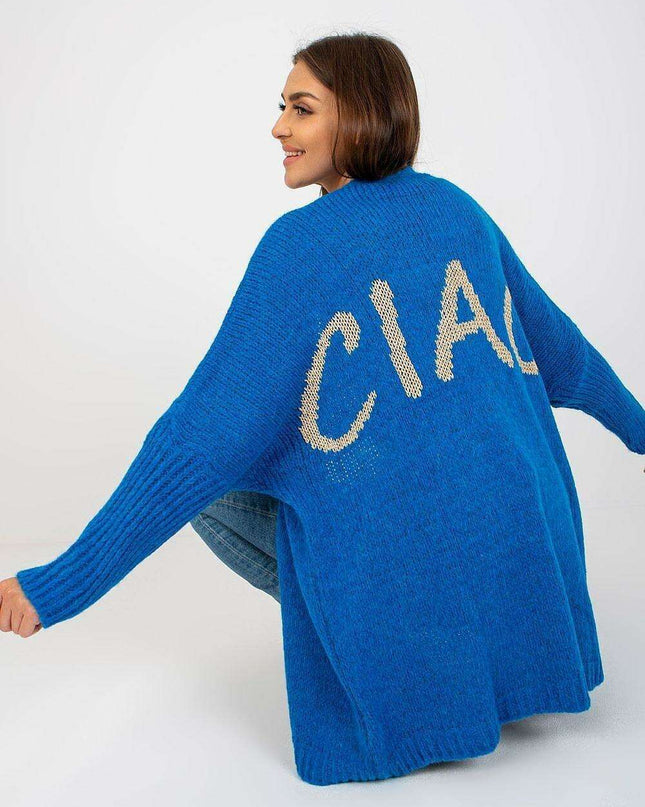 Chic Lettered Knit Cardigan for Effortless Style