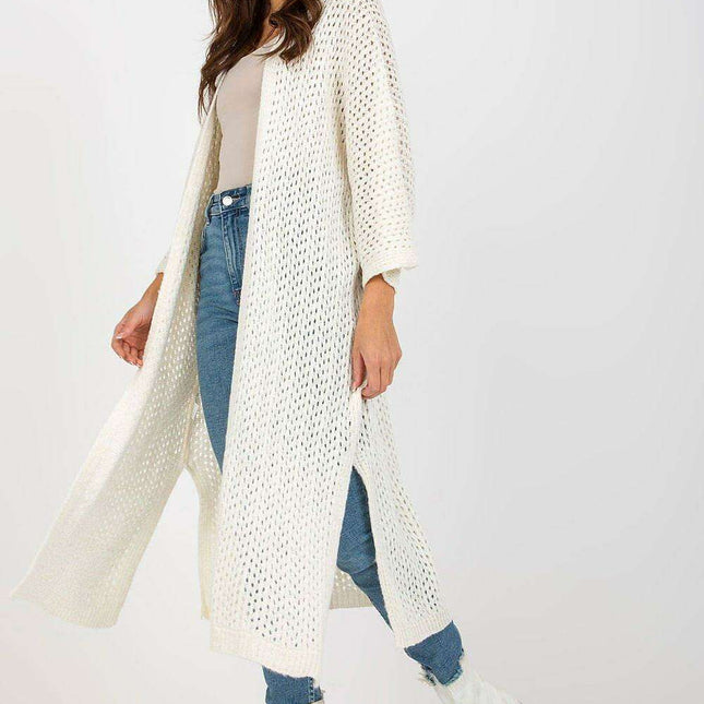 Elegant Openwork Knit Cardigan for All-Day Comfort