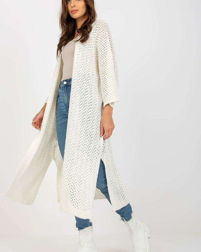 Elegant Openwork Knit Cardigan for All-Day Comfort