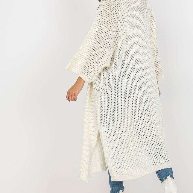 Elegant Openwork Knit Cardigan for All-Day Comfort