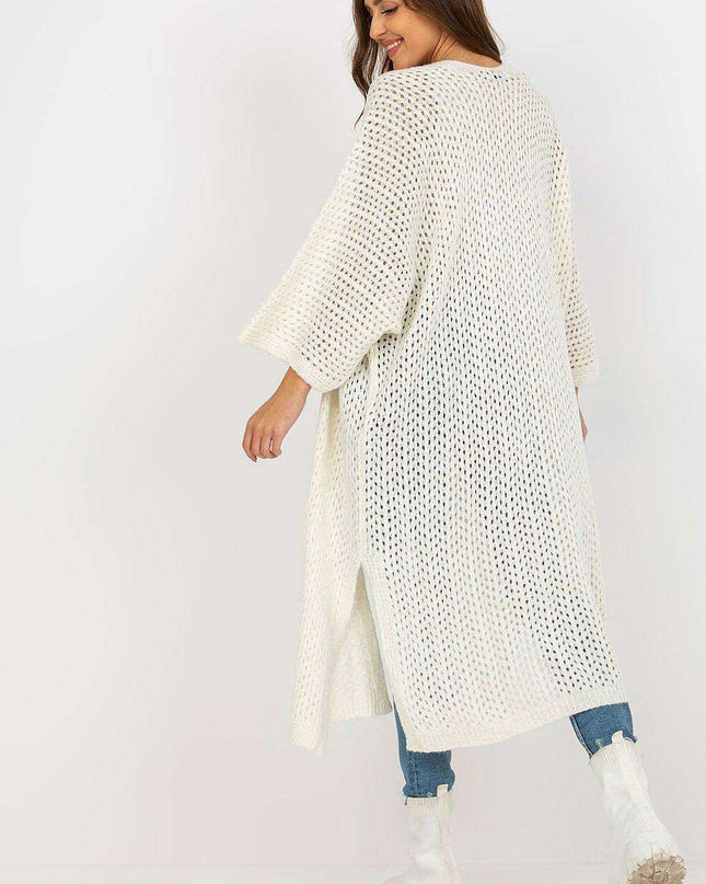 Elegant Openwork Knit Cardigan for All-Day Comfort