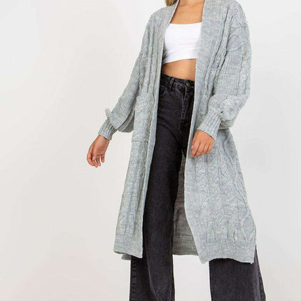 Parisian Inspired Oversized Pocket Cardigan For Women