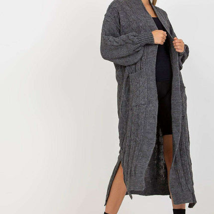 Parisian Inspired Oversized Pocket Cardigan For Women