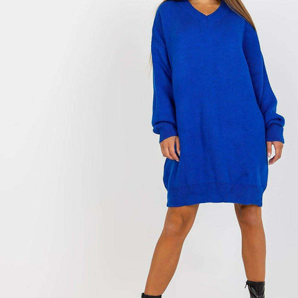 Parisian Heart Long Sleeve Knit Dress For Women Casual Wear