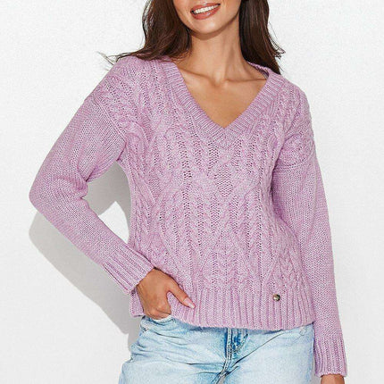 Chic Heartline Knit Sweater