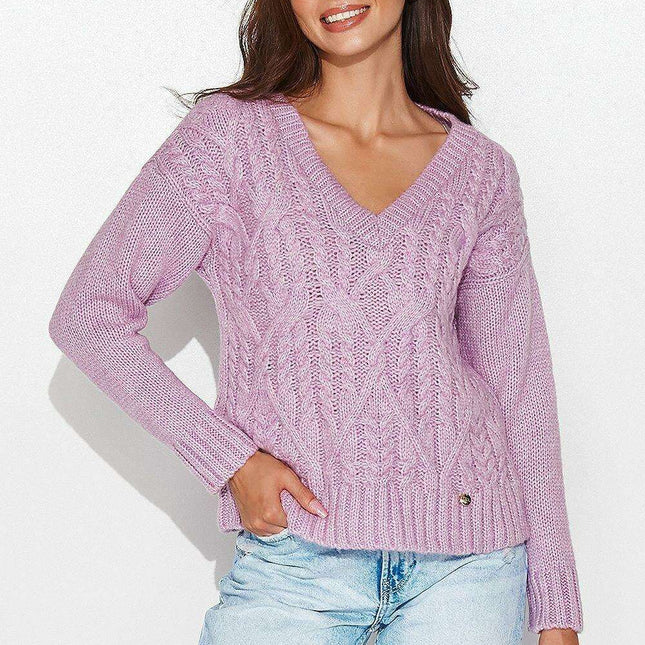 Chic Heartline Knit Sweater