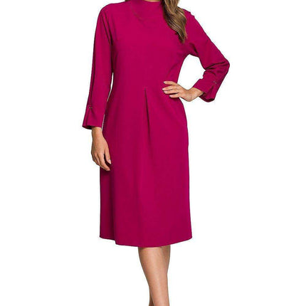 Sophisticated High-Neck Day Dress