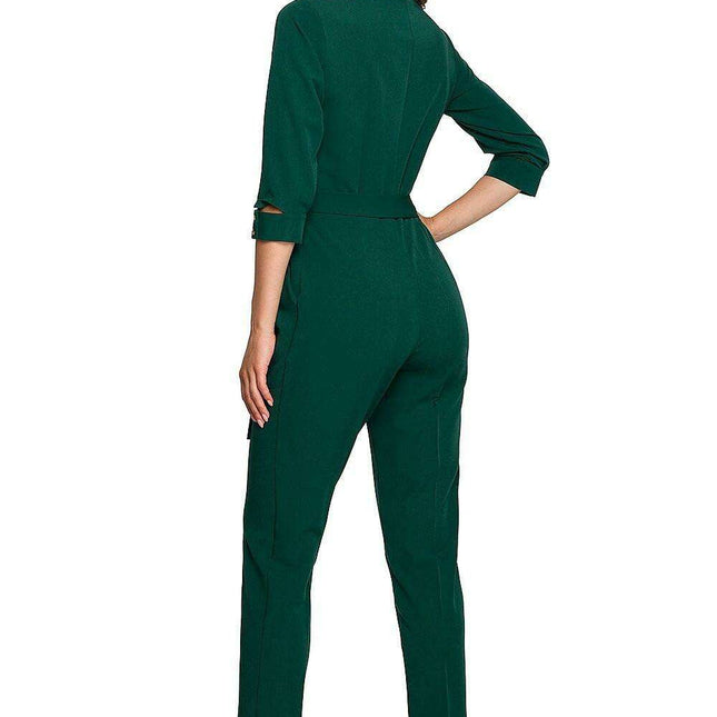 Elegant Shawl Collar Jumpsuit for Effortless Elegance