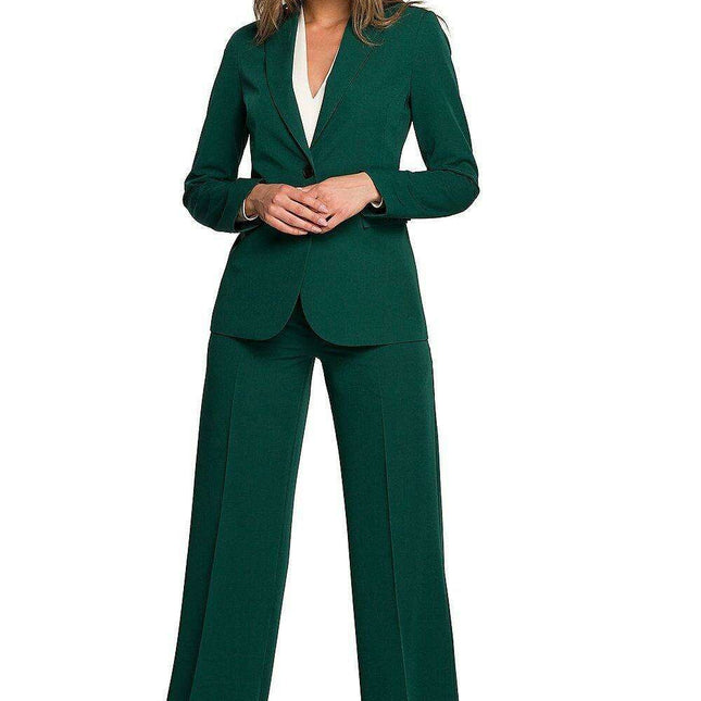Chic One-Button Tailored Blazer