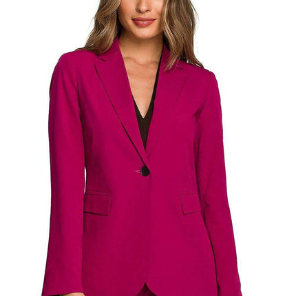 Chic One-Button Tailored Blazer