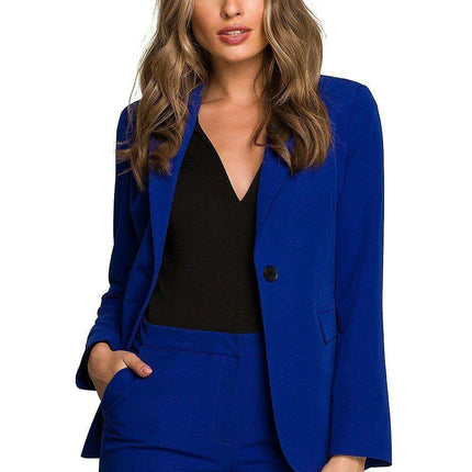 Chic One-Button Tailored Blazer