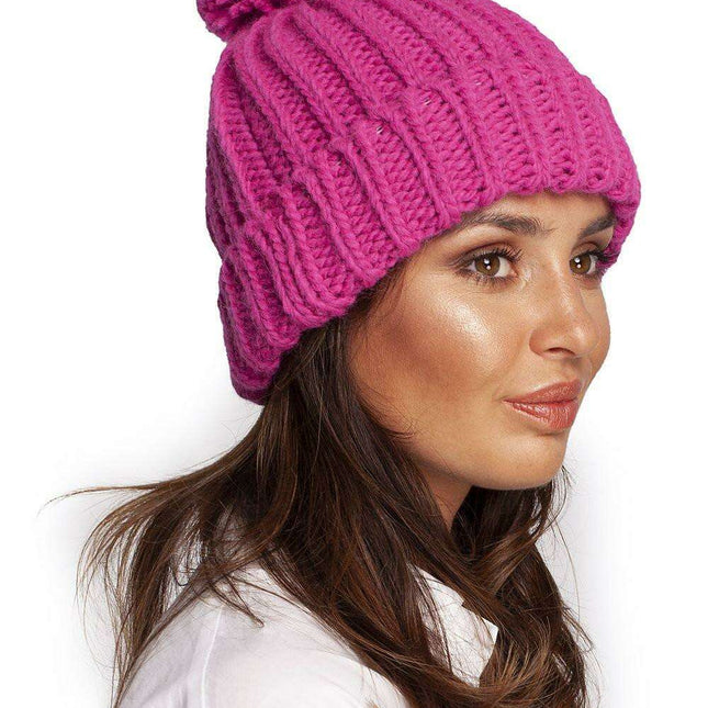 Charming Pom-Pom Knit Beanie