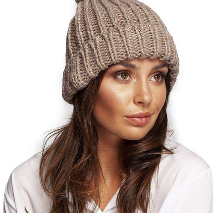 Charming Pom-Pom Knit Beanie