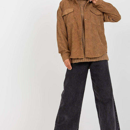 Corduroy Stretch Long Sleeve Button-Down Shirt for Stylish Comfort