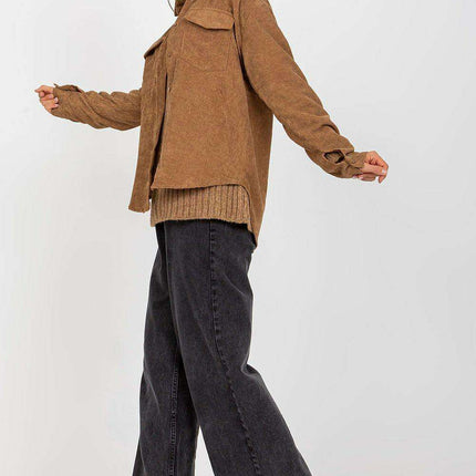 Corduroy Stretch Long Sleeve Button-Down Shirt for Stylish Comfort