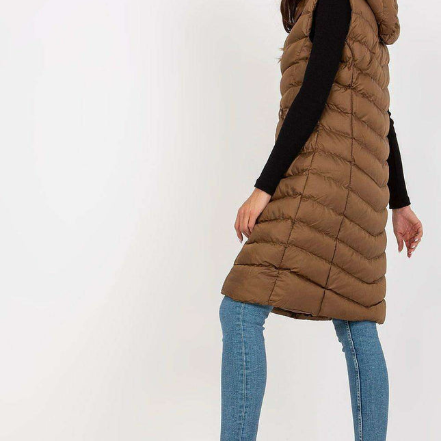 Parisian Chic Detachable Hooded Down Vest for Urban Style