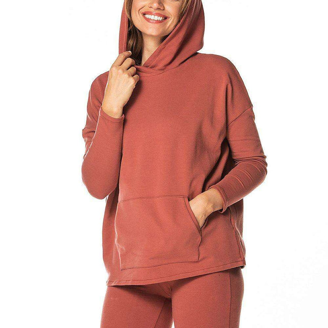 Luxe Polish Knit Hooded Sweatshirt for Ultimate Comfort