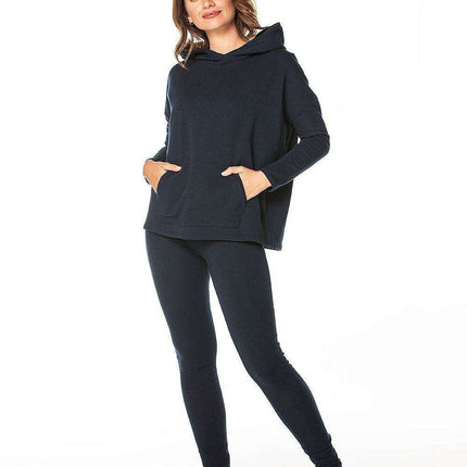 Cozy Polish Knit Hoodie with Kangaroo Pocket - Comfortable Sweatshirt