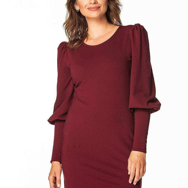 Tessita Boat Neck Long Sleeve Knit Dress