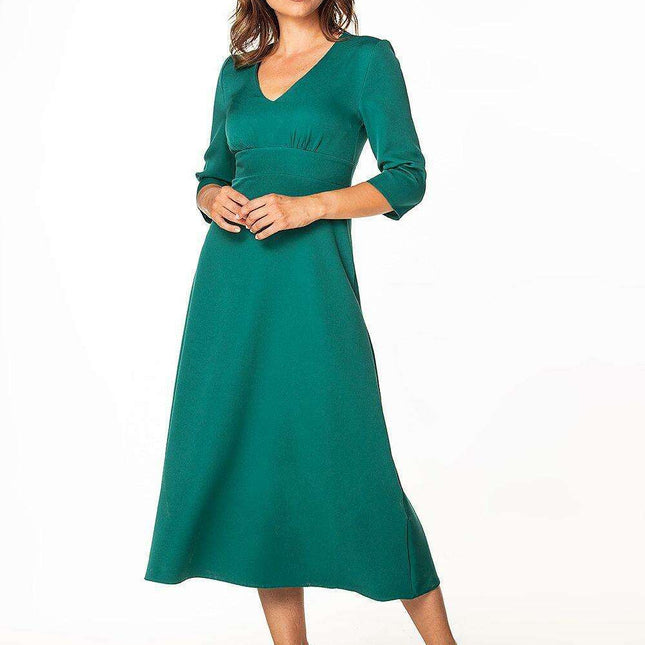 Elegant Maxi Dress with 3/4 Sleeves