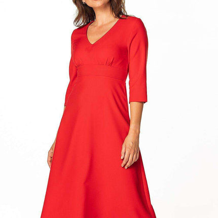Tessita Maxi Dress with 3/4 Sleeves - Elegant and Pleated