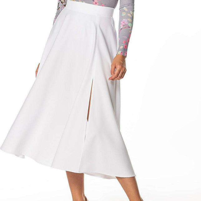 Elegant Tessita Mid-Calf Skirt with Chic Slit Detail