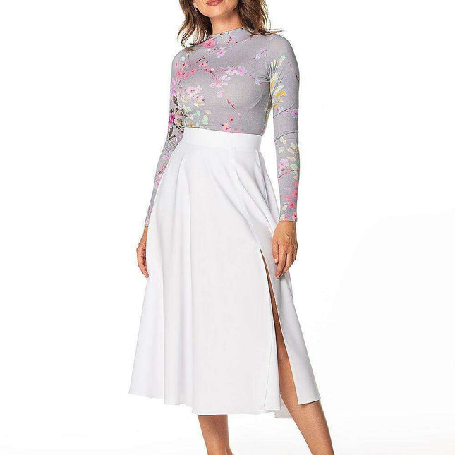 Elegant Tessita Mid-Calf Skirt with Chic Slit Detail