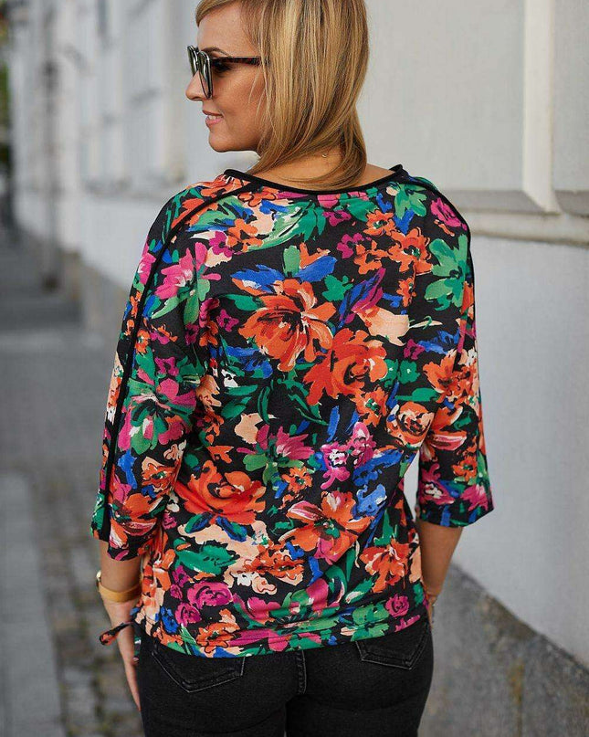 Elegant Aurora Kimono Sleeve Blouse