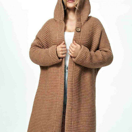 Elegant Hooded Knitted Cardigan for Ultimate Comfort
