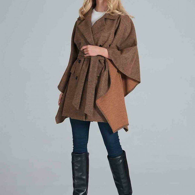 Chic Double-Breasted Winter Wrap Coat