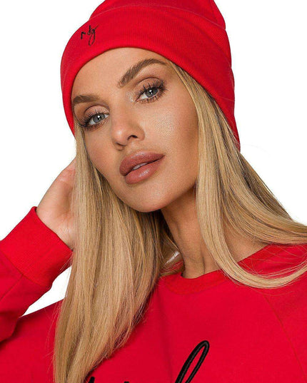 Autumn Chic Embroidered Knit Beanie