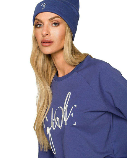 Autumn Chic Embroidered Knit Beanie