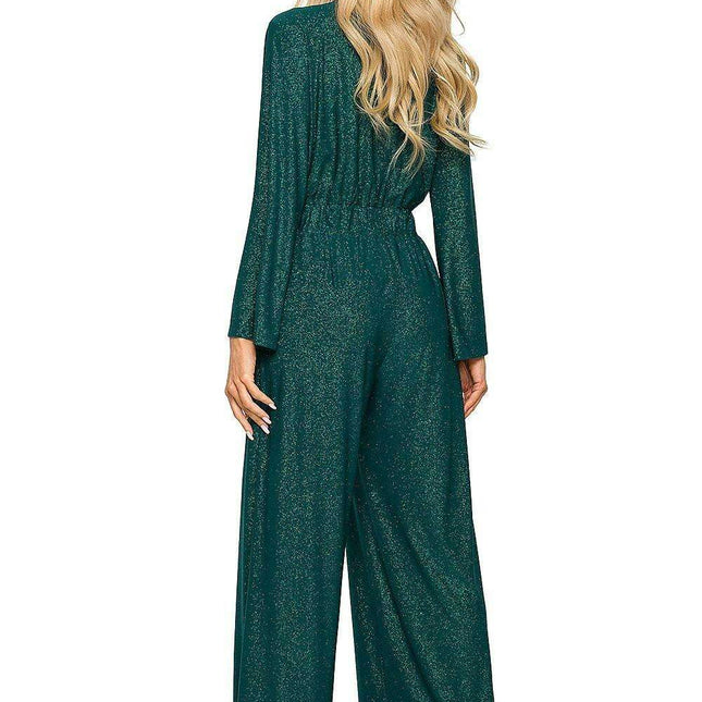Chic Brocade Elegance Jumpsuit