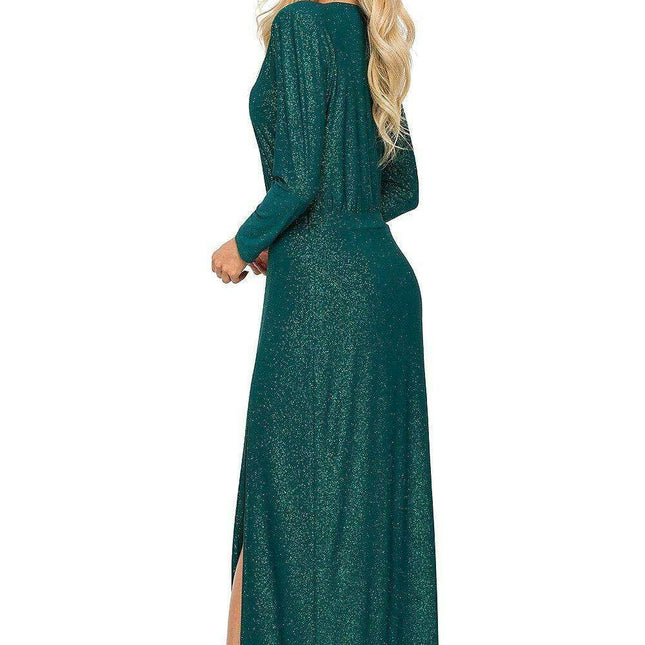 Regal Brocade Evening Gown