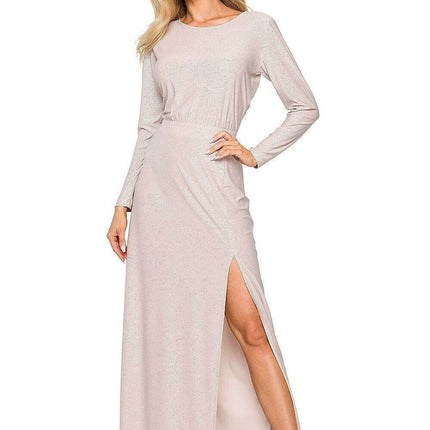 Regal Brocade Evening Gown