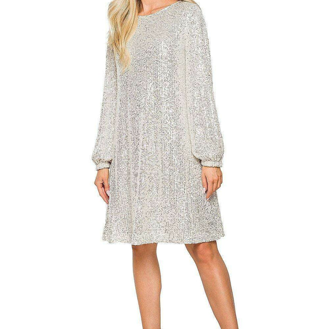 Glamorous Reversible Sequin Evening Dress