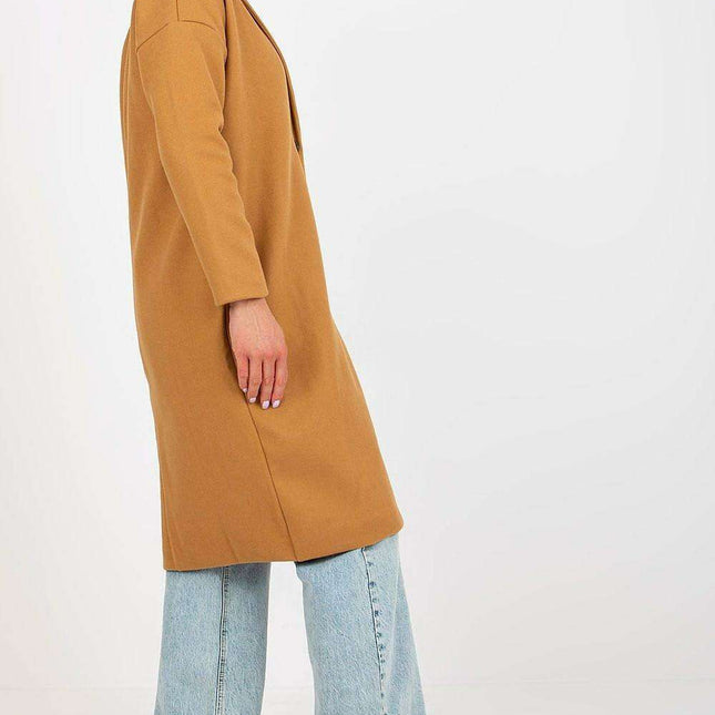 Sophisticated Bella Longline Overcoat with Practical Side Pockets